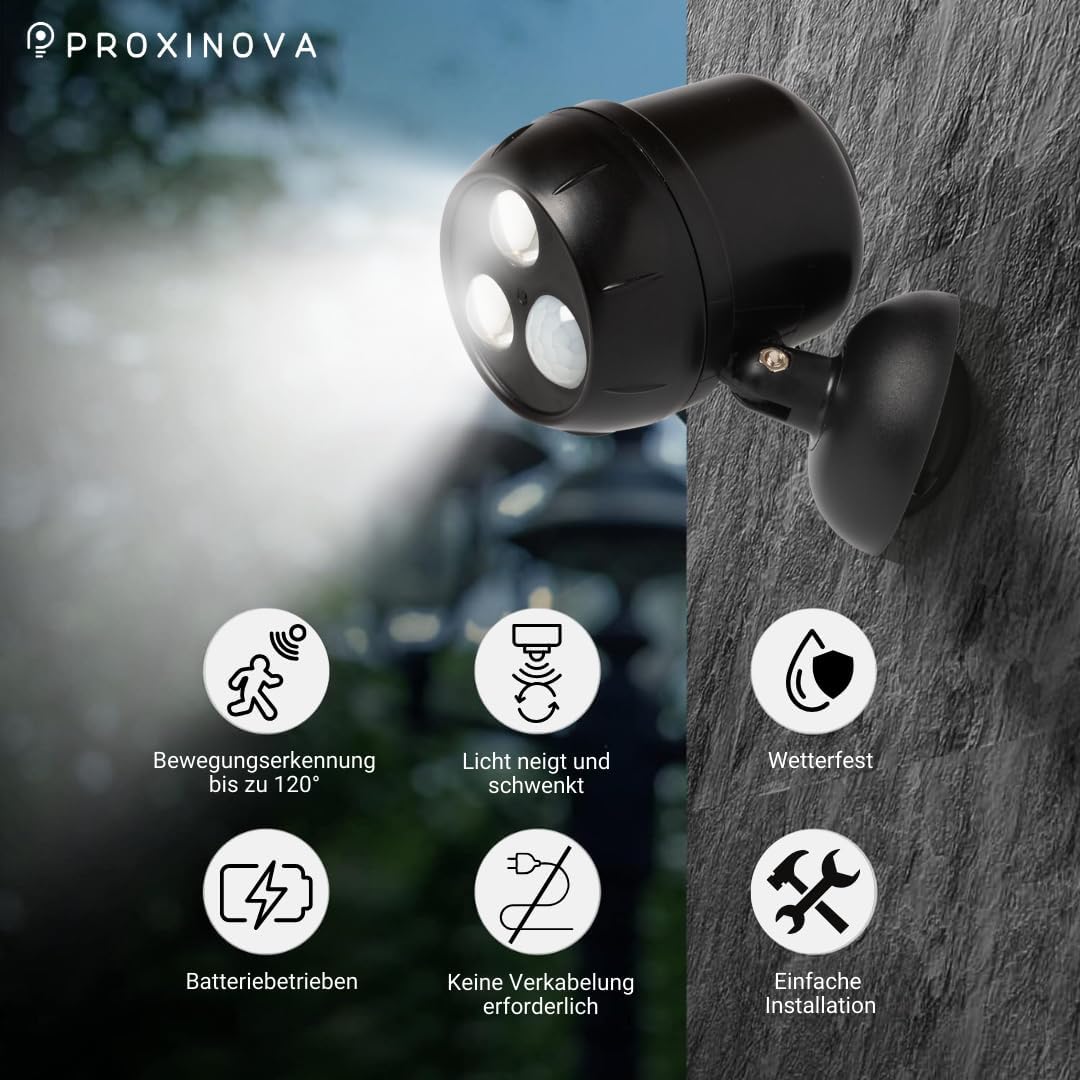 Detalle 2 de Proxinova LED Strahler Bewegungsmelder Außen