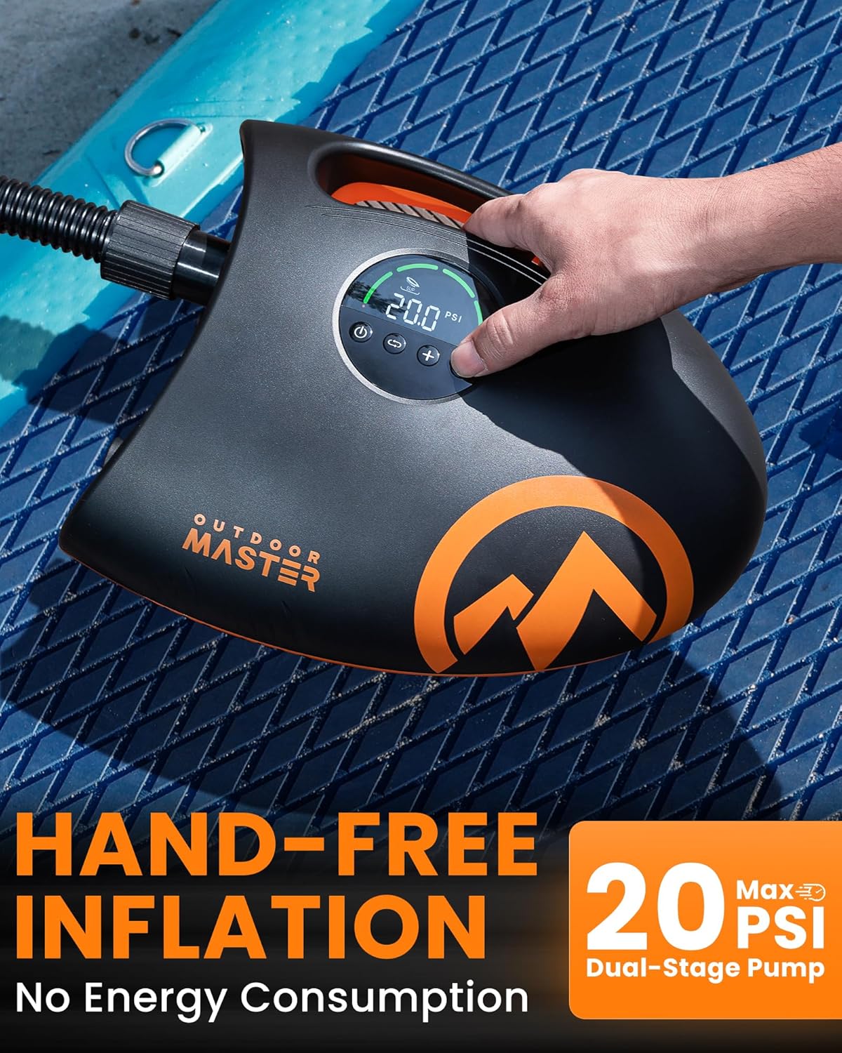 Thumbnail 2 de OutdoorMaster Shark 2S electric SUP air pump with 88.8Wh rechargeable battery (up to 20PSI, Type-C/12V input)