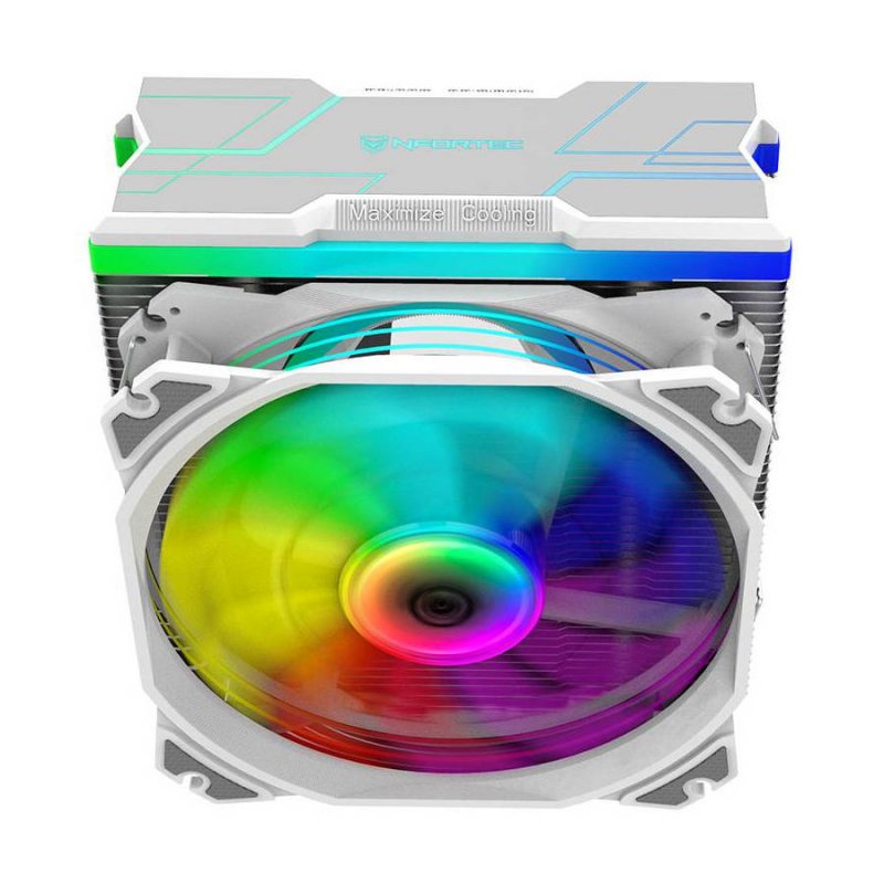 Detalle 2 de Nfortec Centaurus X 4Pipes ARGB Ventilador CPU 120mm Blanco