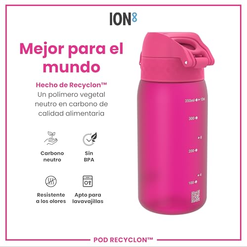 Detalle 2 de ion8 Botella 350 ml para niños, a prueba de fugas 🚰
