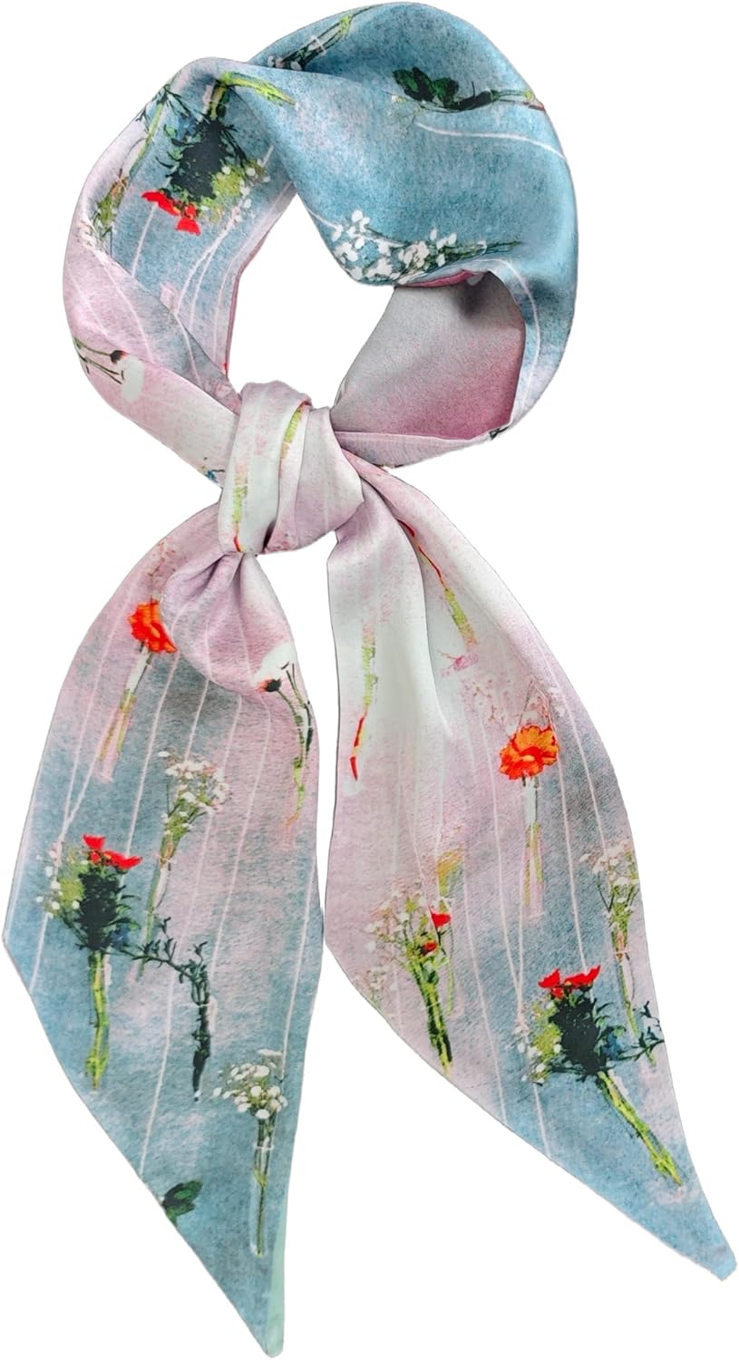 Thumbnail 1 de GIMIRO Satin Seidenschal 148 x 13,5 cm – Krawatte Double Layer fürs Outfit