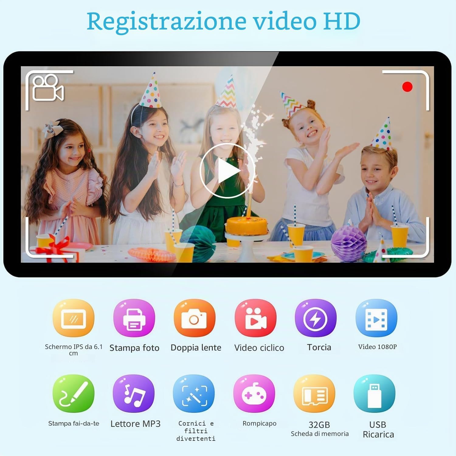 Detalle 2 de ASTGMI Bambini istantanea 2,4 pollici 1080P