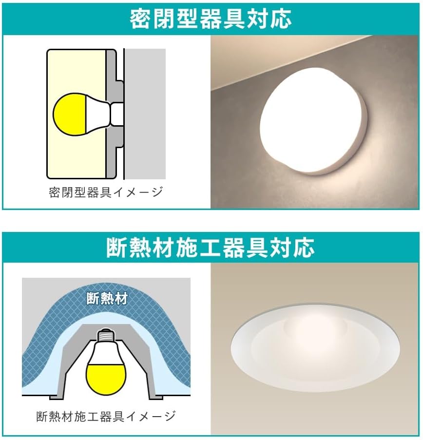 Detalle de フィリップス LDA7D-G/E/K/2P-A LED電球 E26・60形相当・昼光色・広配光 2個パック