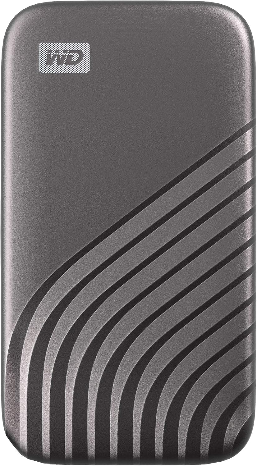 Detalle de WD My Passport SSD 2TB Portable External SSD (Space Grey): Fast, durable storage for consoles and PC
