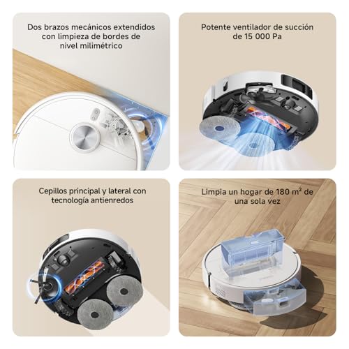 Detalle de XIAOMI S40 Pro: Robot aspirador con fregado y brazos extensibles