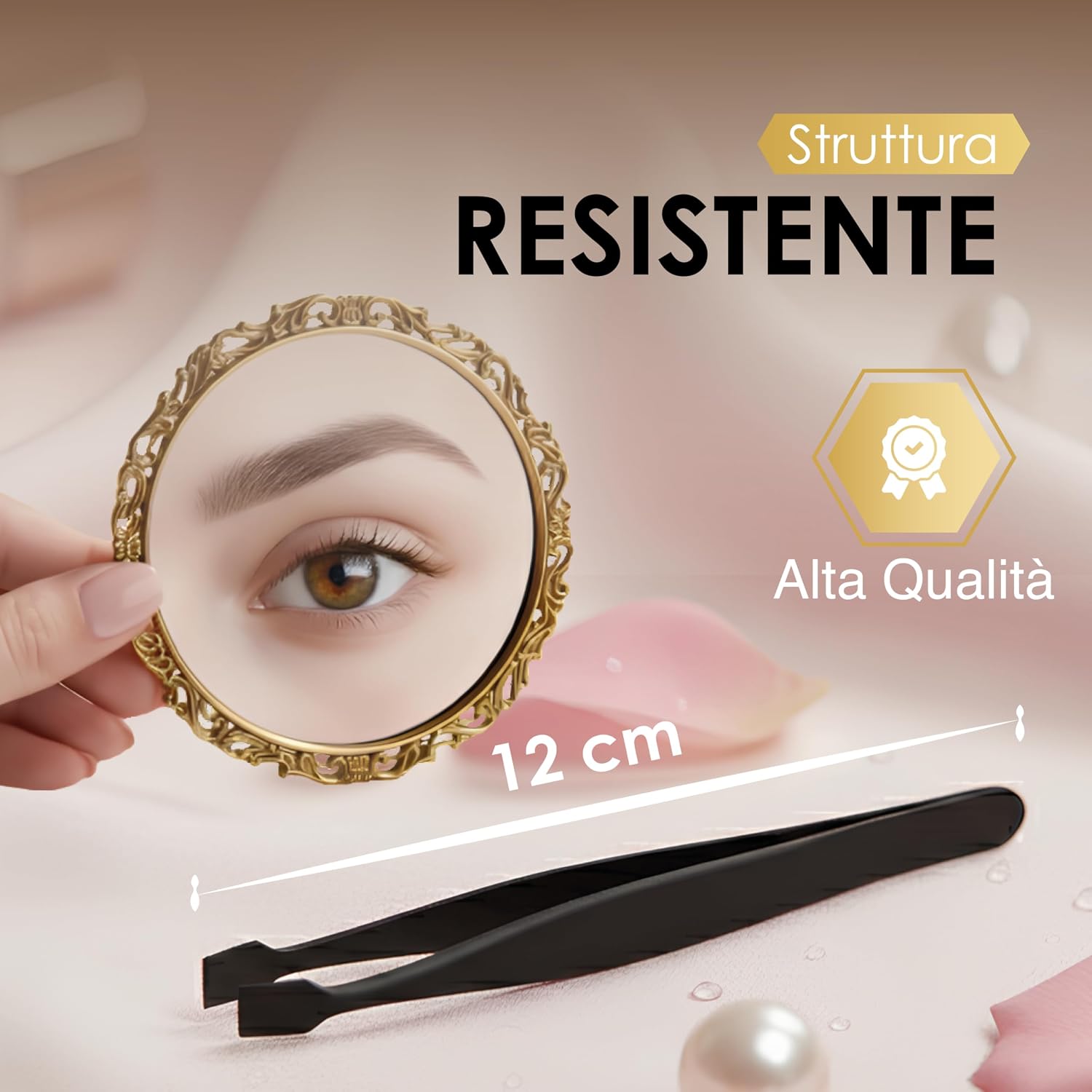 Thumbnail 5 de Pinzetta Sopracciglia Professionale in Acciaio Inox con Punta Obliqua - Precisione e Cura del Viso