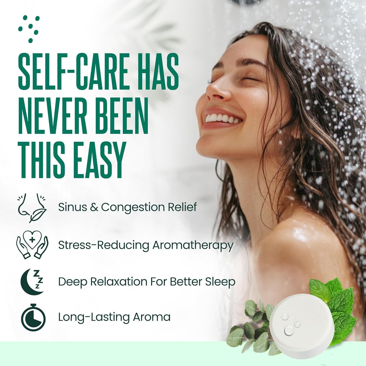 Detalle 2 de Cleverfy Eucalyptus 18 Shower Steamers