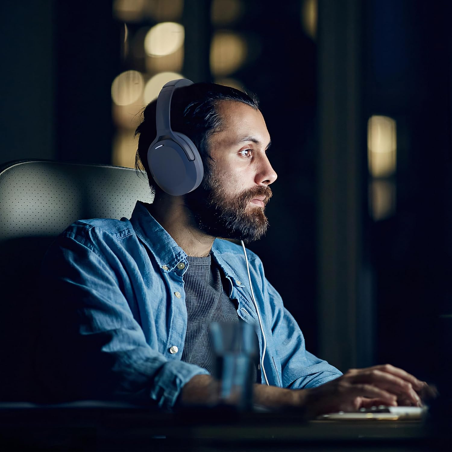 Thumbnail 6 de Rebocico Active Noise Cancelling Wireless Over-Ear Headphones (ANC, Bluetooth 5.3, mic) with up to 120H playtime