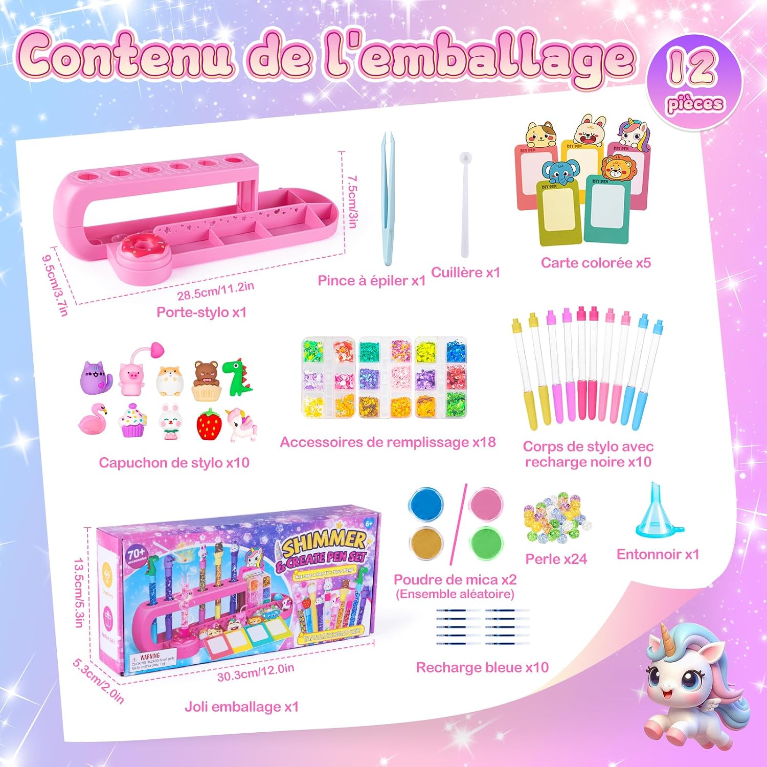 Detalle de Yellcetoy Fabrique à Stylo avec 70+ Accessoires — Atelier créatif pour enfants 6–12 ans