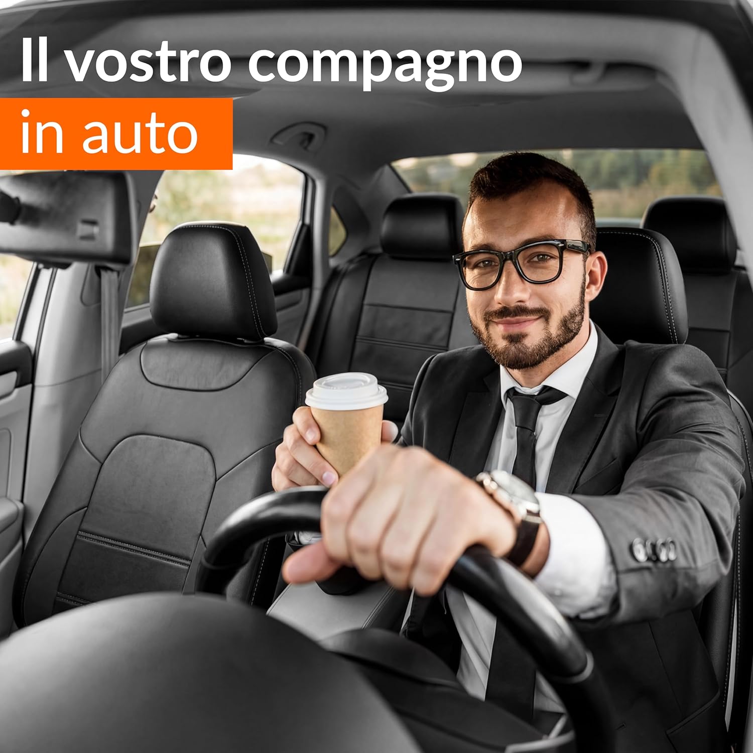 Thumbnail 6 de Upgrade4cars Coprisedili auto universali in ecopelle nero (set completo anteriore e posteriore, 9 pezzi)