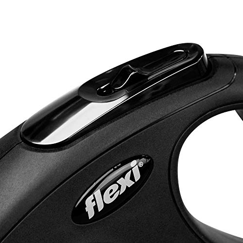 Detalle 2 de flexi Classic S Cinta 5 m negro — correa extensible para perros hasta 15 kg