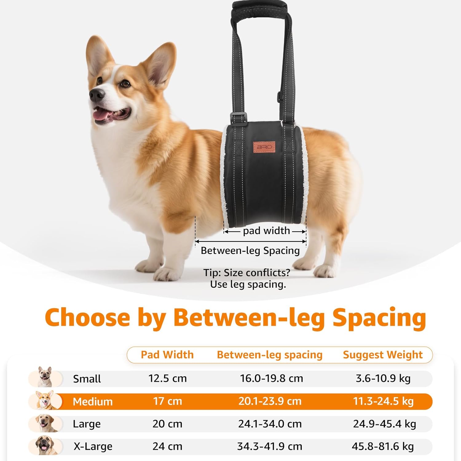 Thumbnail 4 de Medium Dog Mobility Aids Support Sling for Back Legs