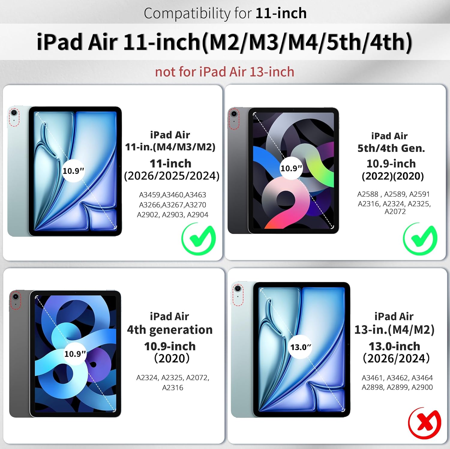 Detalle 2 de EasyAcc Hülle iPad Air 11 Zoll M3/M2 2025