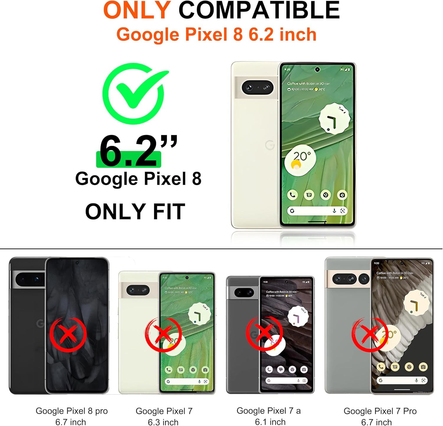 Detalle 2 de Jshru Pixel 8 case with screen protector 2-pack