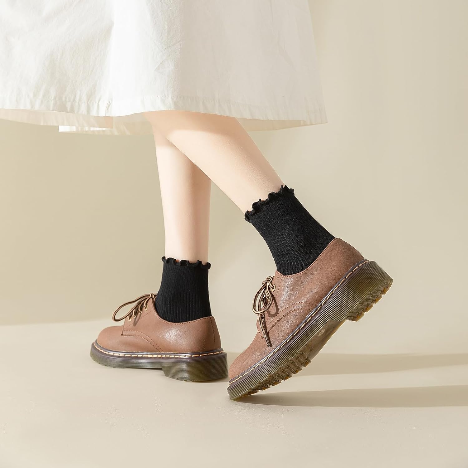 Thumbnail 6 de AniKigu Women's Ruffle Socks, Size 5-9