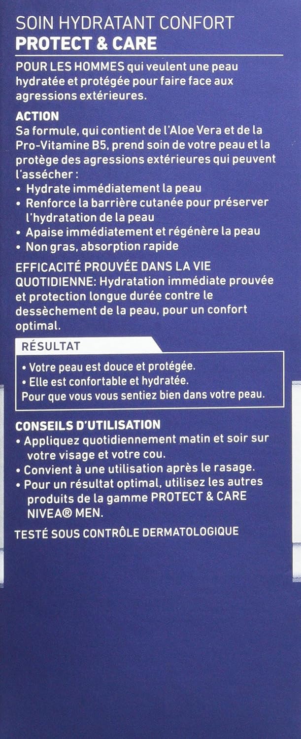 Thumbnail 2 de NIVEA MEN Protect & Care Soin Confort Hydratant visage (vitamine B5 & aloe vera) – lot de 2 x 75 ml