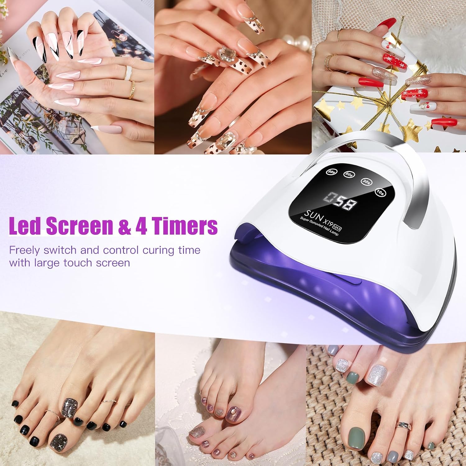 Detalle 2 de Wisdompark 320W UV LED Nail Lamp