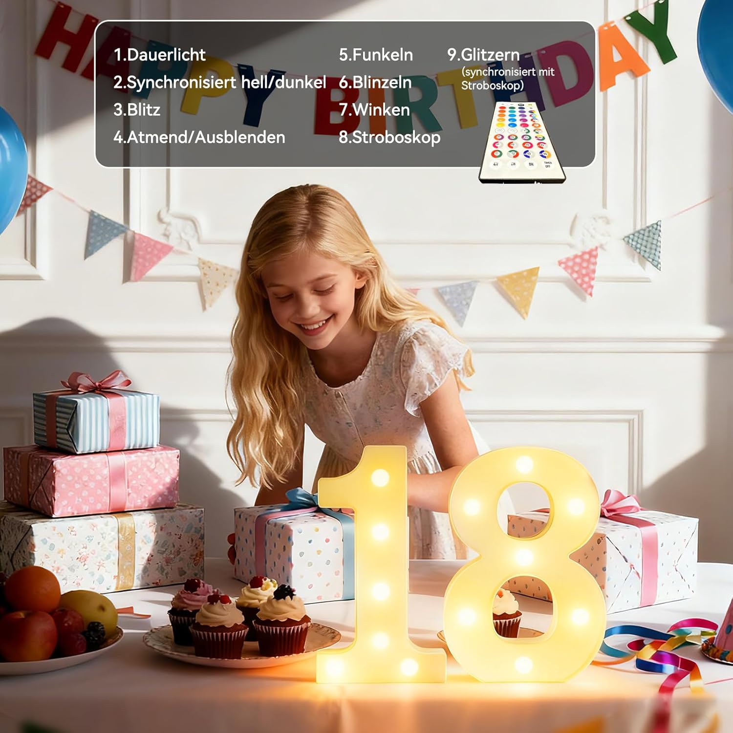 Thumbnail 5 de LED Buchstaben Lichter Alphabet – 35 Farben, Fernbedienung, DIY-Wörter