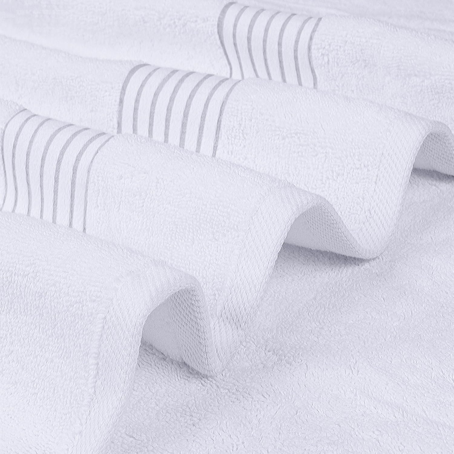 Detalle de Utopia Towels UT0211 Bath Towels, 100% Combed Ring-Spun Cotton, White, 4-Pack
