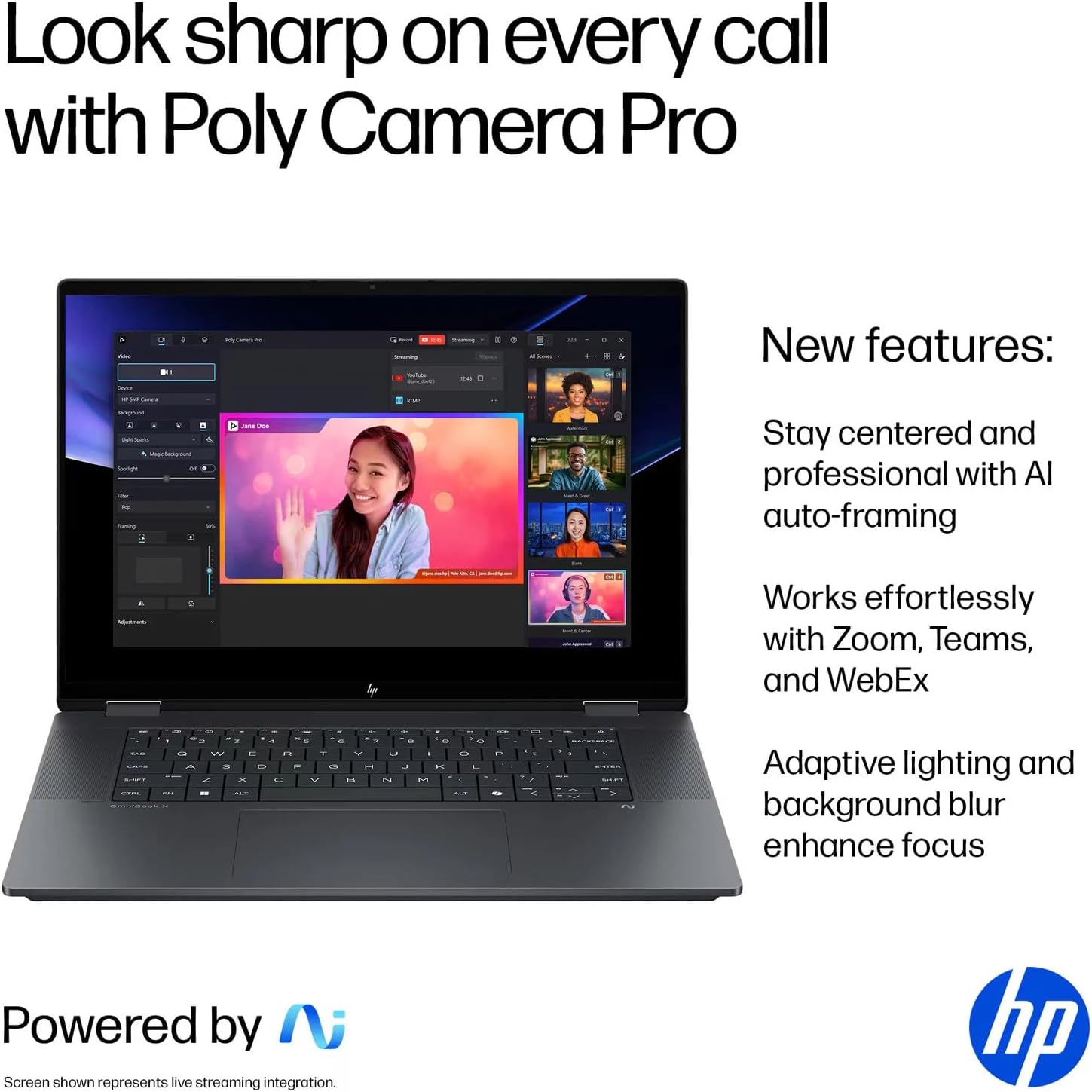 Detalle de HP 2-in-1 laptop, 16-inch