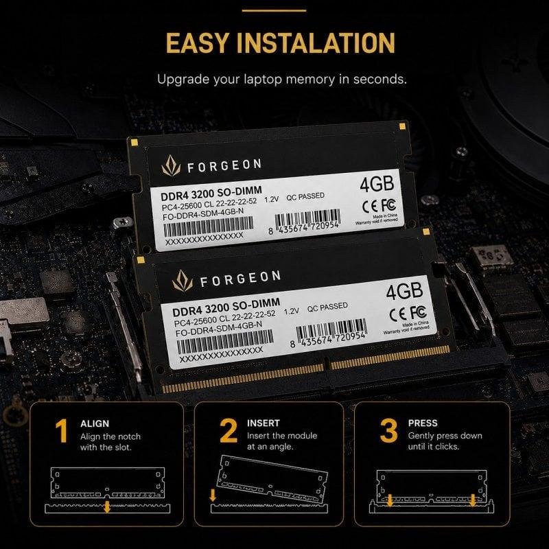 Thumbnail 1 de Forgeon Cyclone PLUS V2 DDR4 3200 MHz 8GB (2x4GB) CL22 – Negra