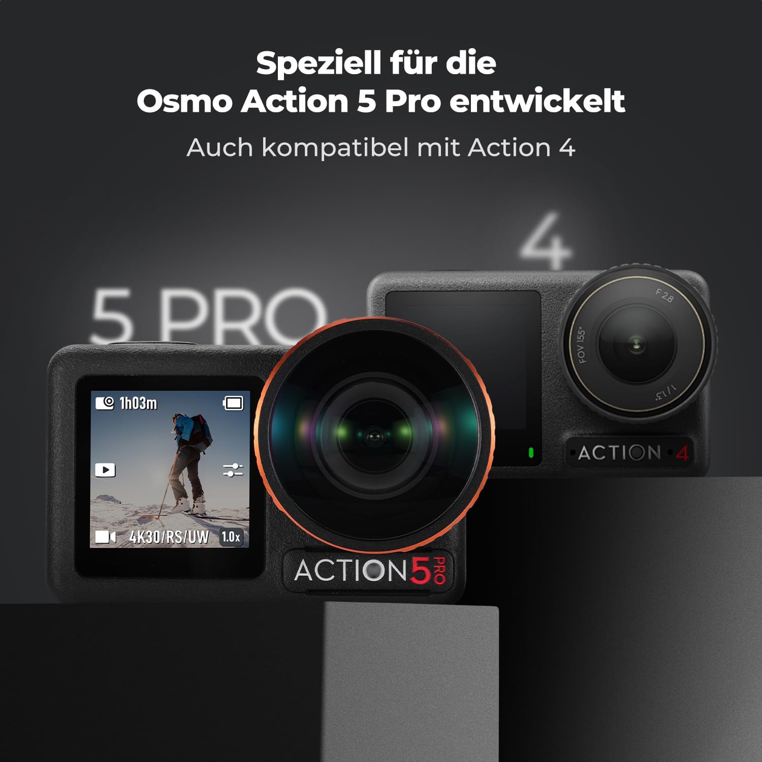 Thumbnail 2 de K&F CONCEPT Weitwinkelfilter für DJI Osmo Action