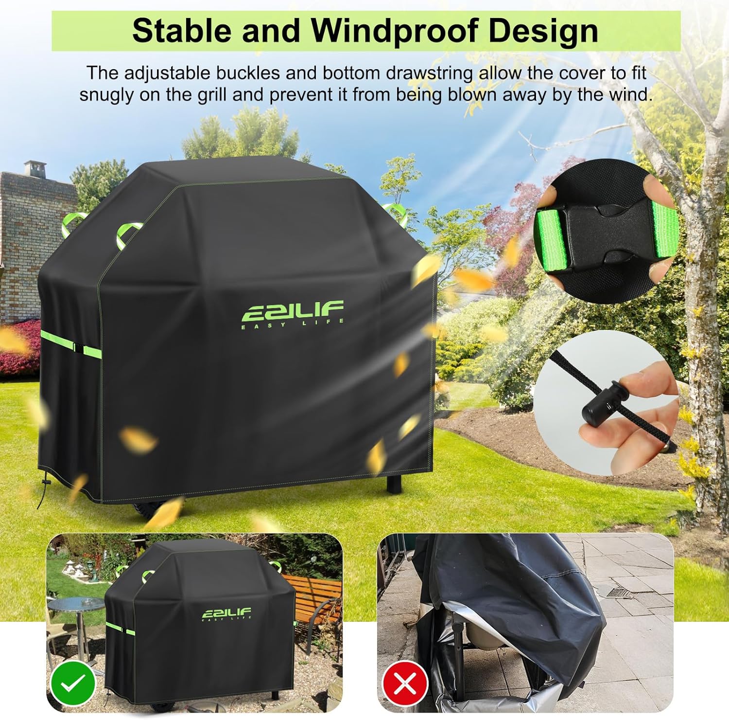 Thumbnail 3 de Ezilif 90x70x110cm Barbecue Cover: Waterproof, Windproof and UV‑Rugged