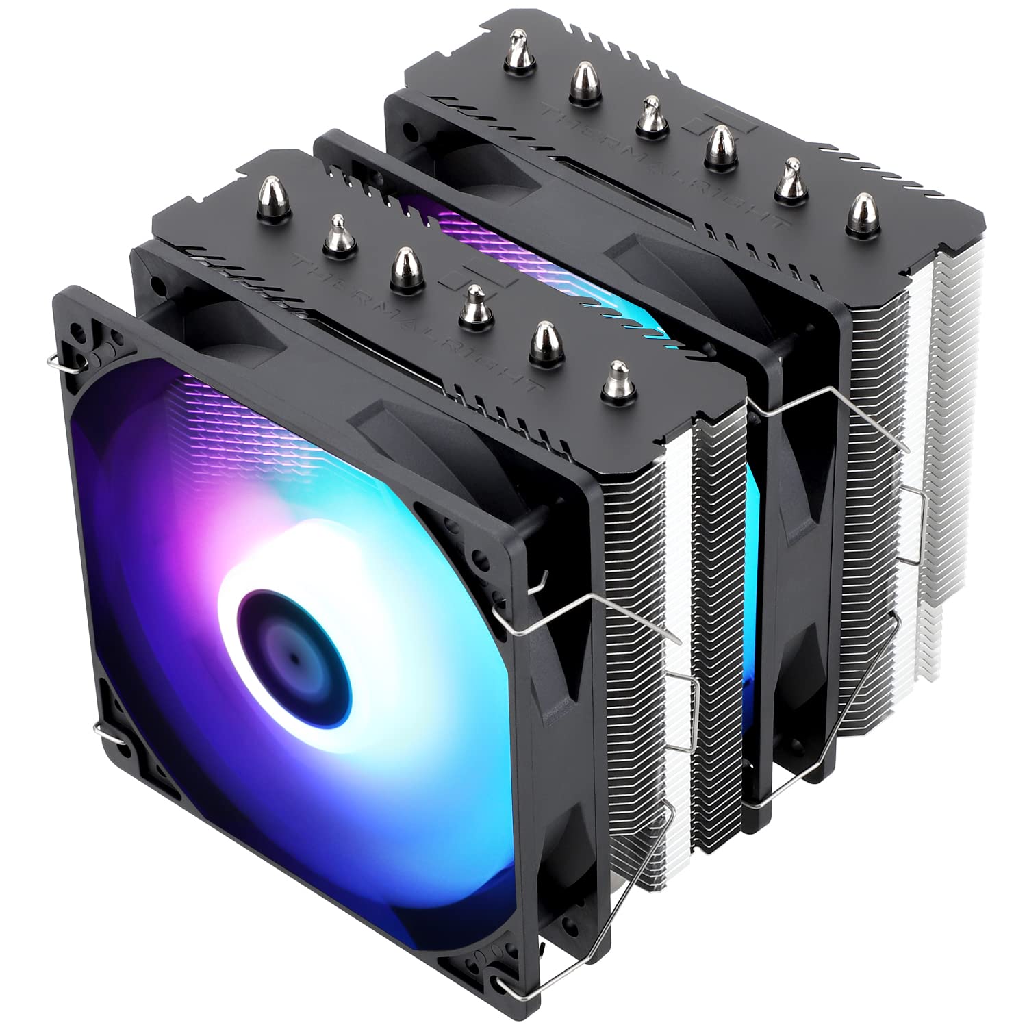 Detalle de Thermalright Peerless Assassin 120 SE ARGB CPU-Kühler – Dual 120 mm, ARGB-Licht, 6 Heatpipes, AM4/AM5 und Intel-kompatibel