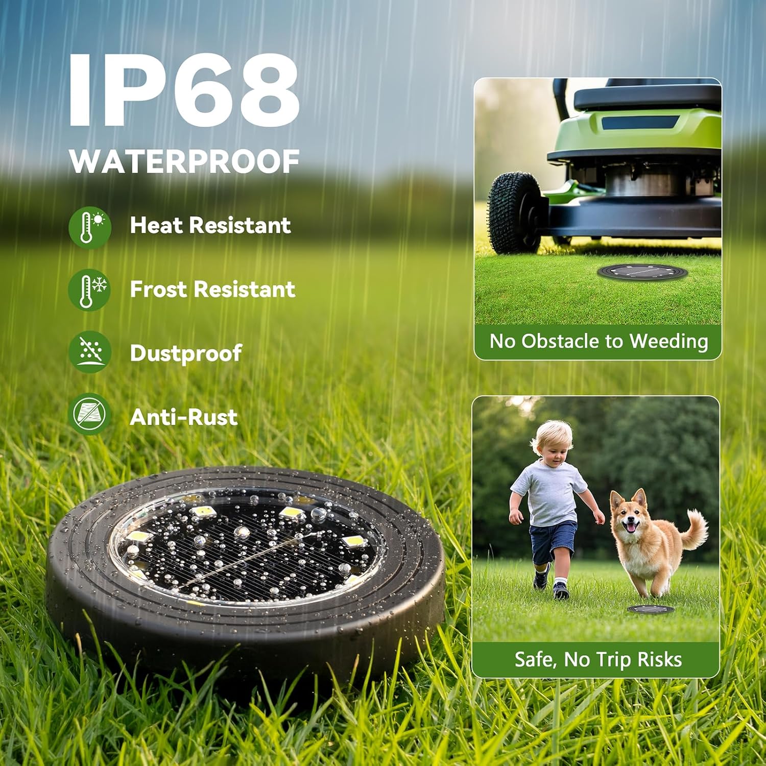 Thumbnail 2 de Famgoods Solar Ground Lights (8 Pack): IP68 Waterproof Path Lighting for Gardens and Lawns