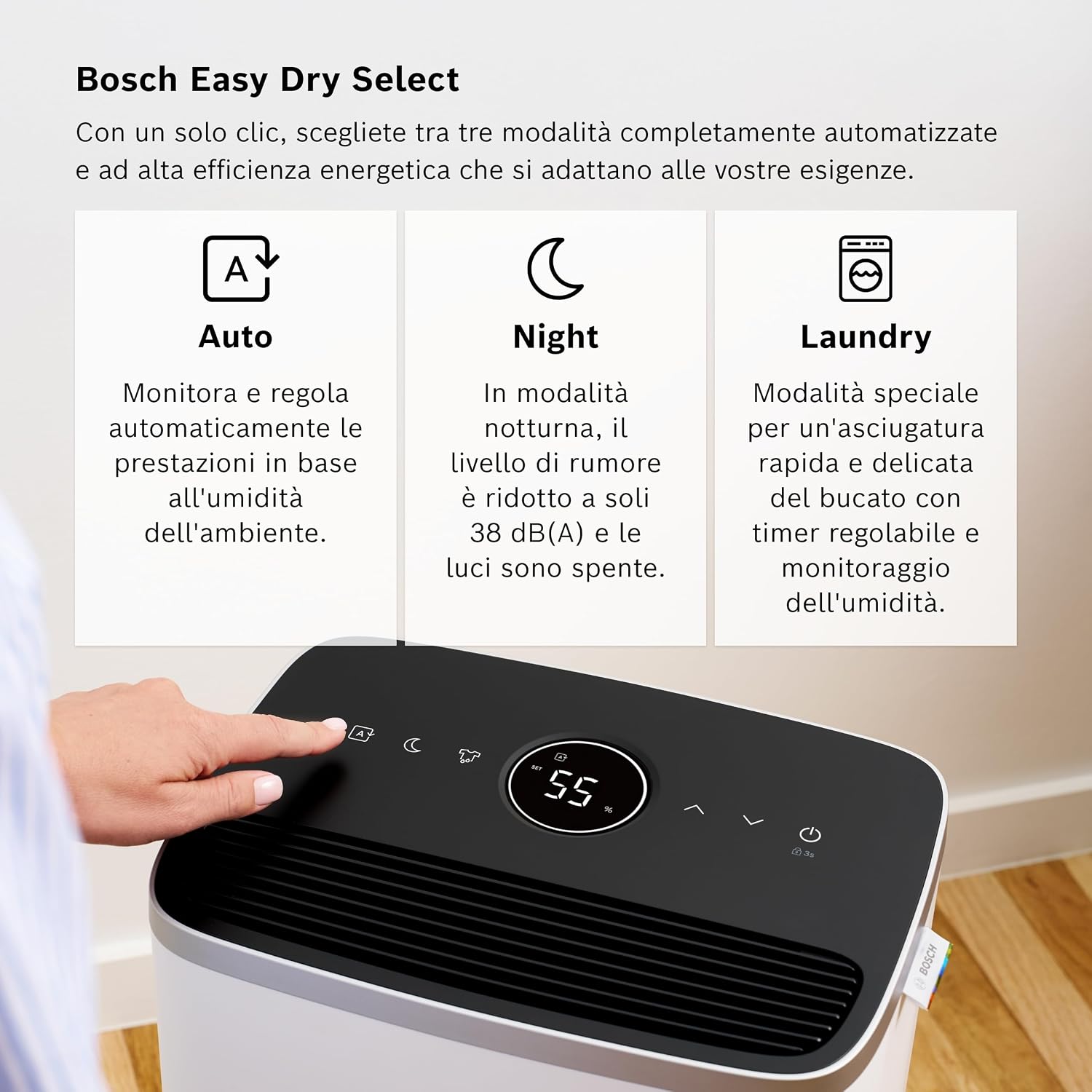 Detalle 2 de Bosch Dry 4000 deumidificatore per stanze fino a 33 m² 🏠