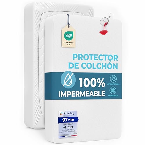 Detalle de Dreamzie Protector Colchon 90 x 190 Impermeable