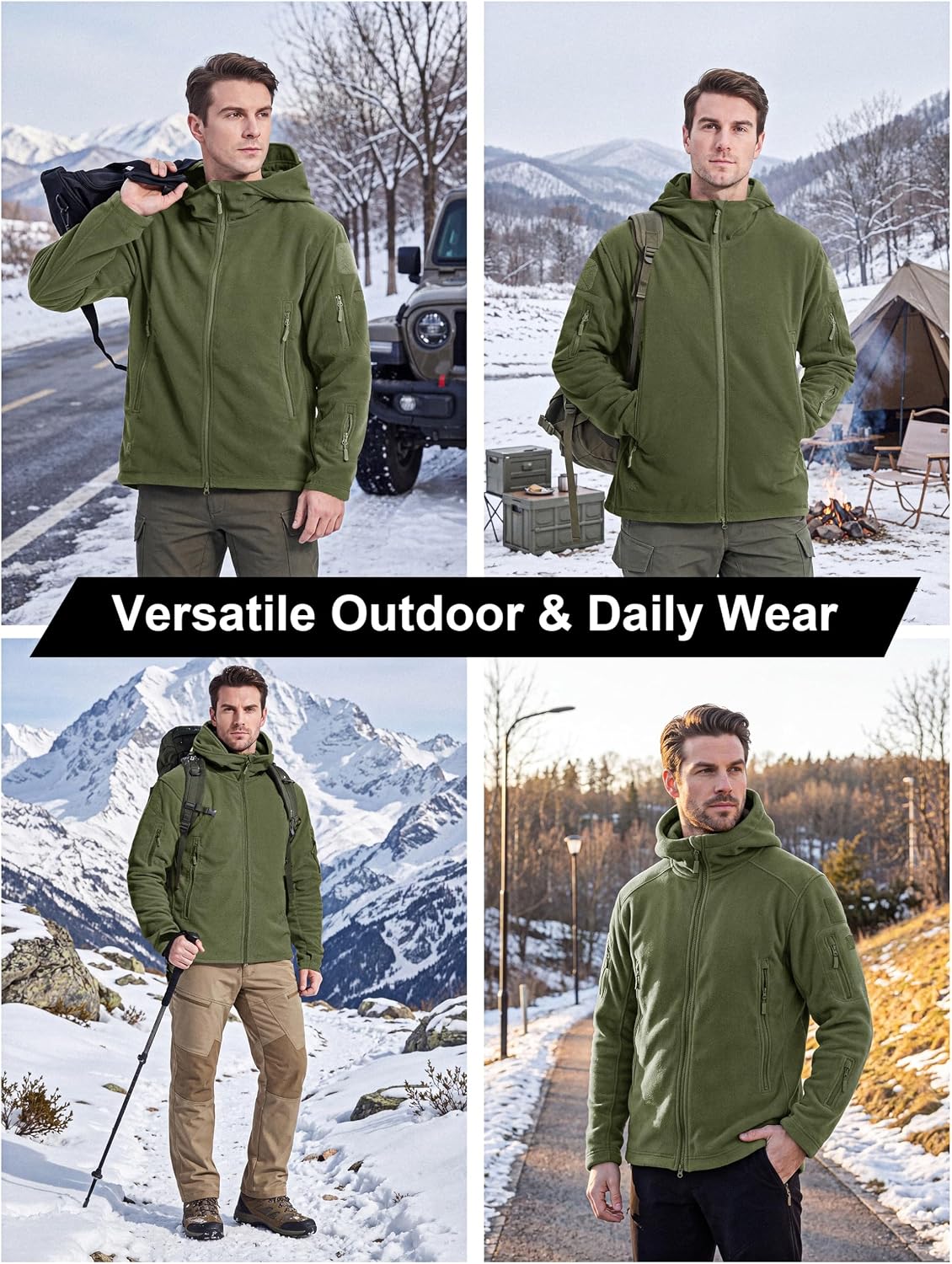 Detalle 2 de CRYSULLY Men's Fleece Jacket, Polyester