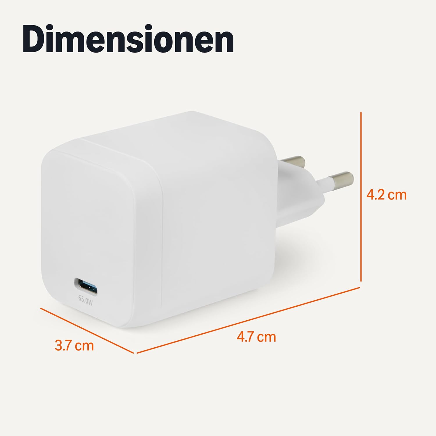 Thumbnail 4 de Amazon Basics USB-C Wandladegerät 65W Nano-GaN