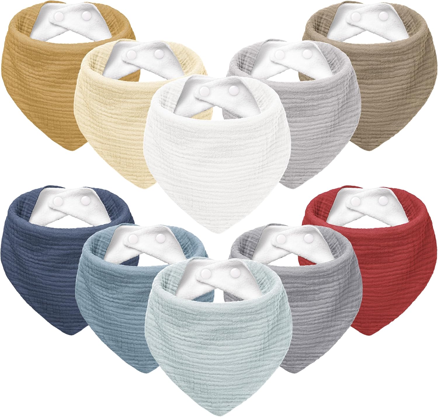 Detalle de Susurration Lätzchen Musselin 10er Set 👶