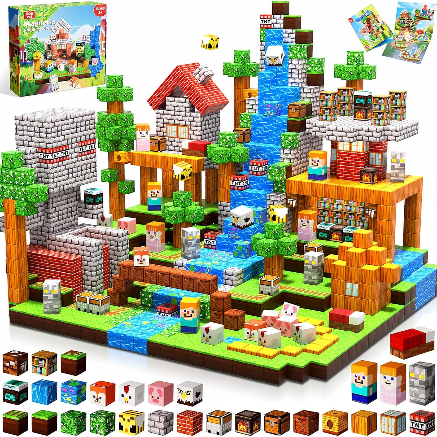 Detalle de ToyUnited Magnetic Blocks 200-piece magnetic set 🧩