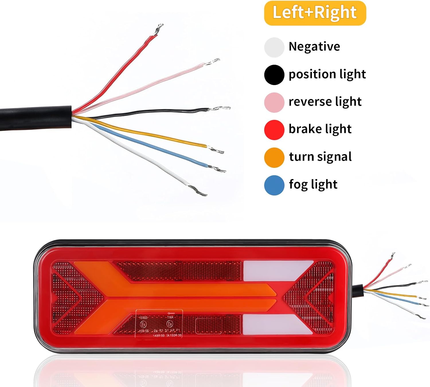 Thumbnail 2 de Yinaolan LED Trailer Lights Rear 12V – 2 Pack: Waterproof, 5 Functions