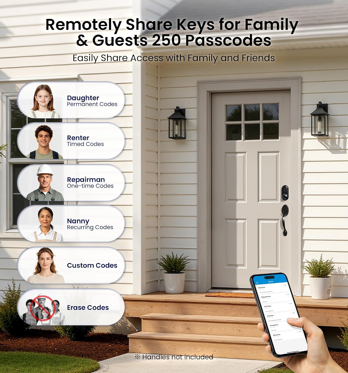 Detalle de Veise fingerprint smart deadbolt RZ07