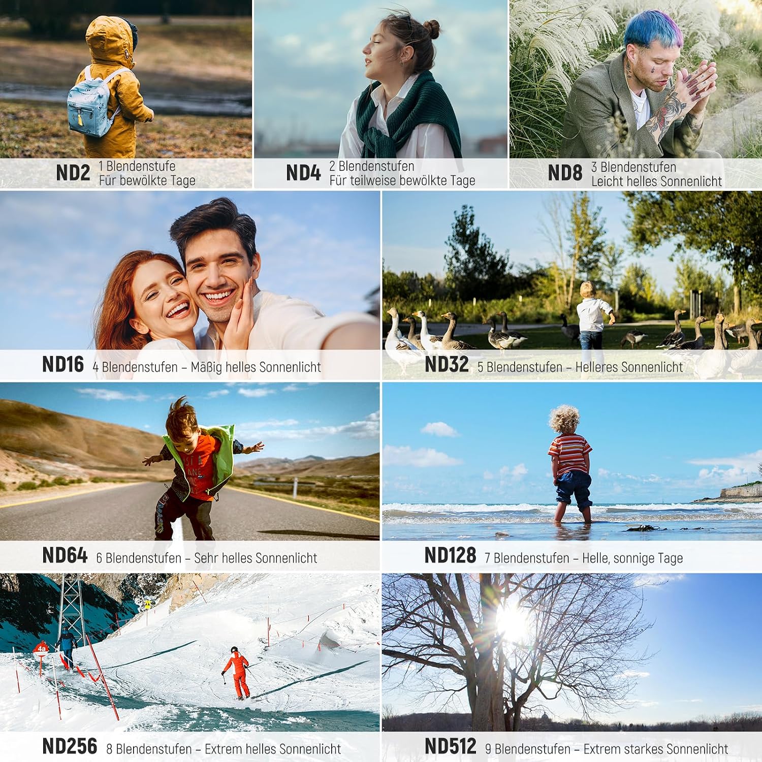 Thumbnail 6 de NEEWER ND2–ND32 & ND64–ND512 Set – variable ND Filter für DJI Osmo Pocket 4 & Pocket 3 Creator Combo