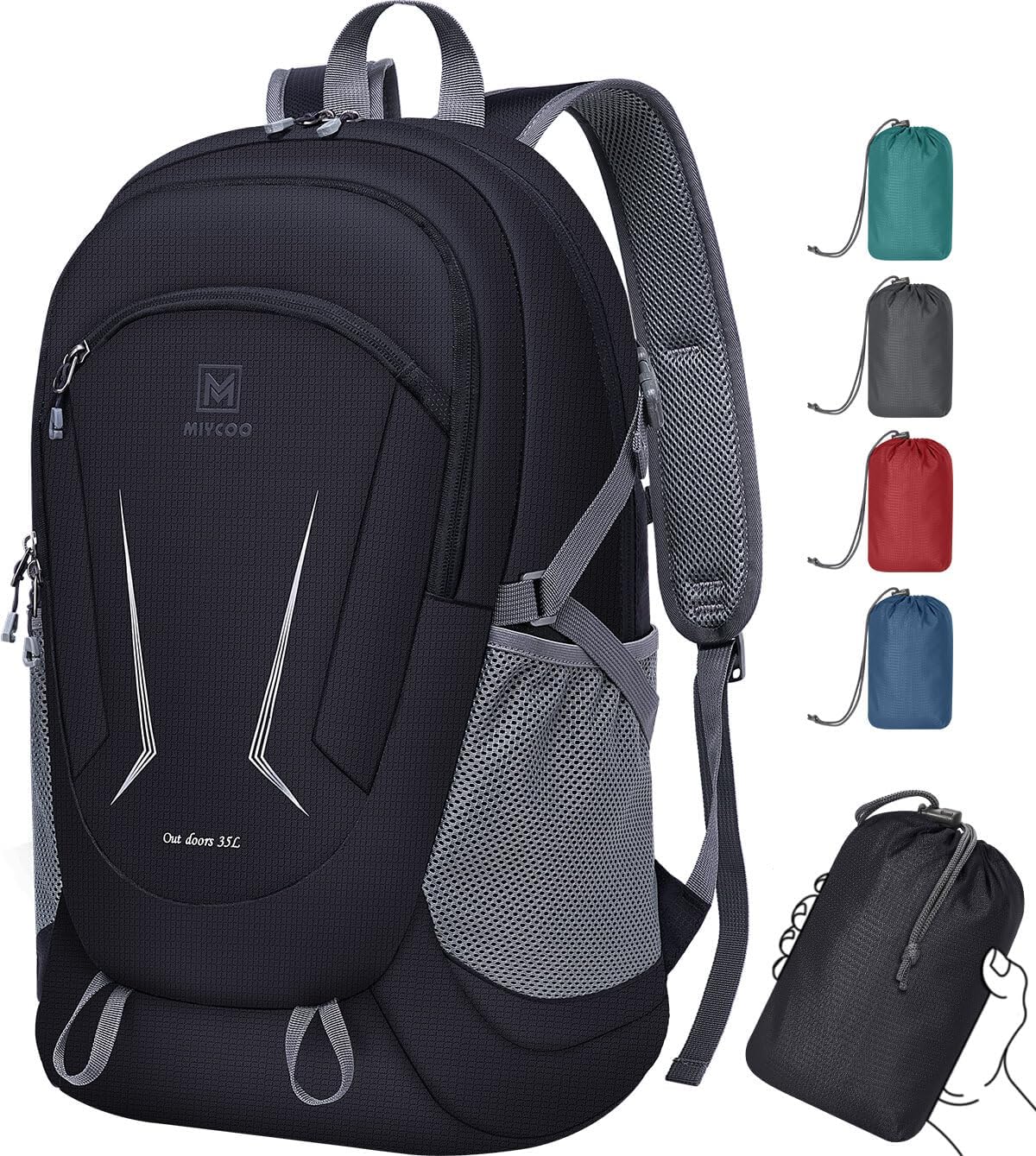 Detalle de MIYCOO Ultra Lightweight Packable Backpack (Waterproof, 35L, Foldable Daypack)