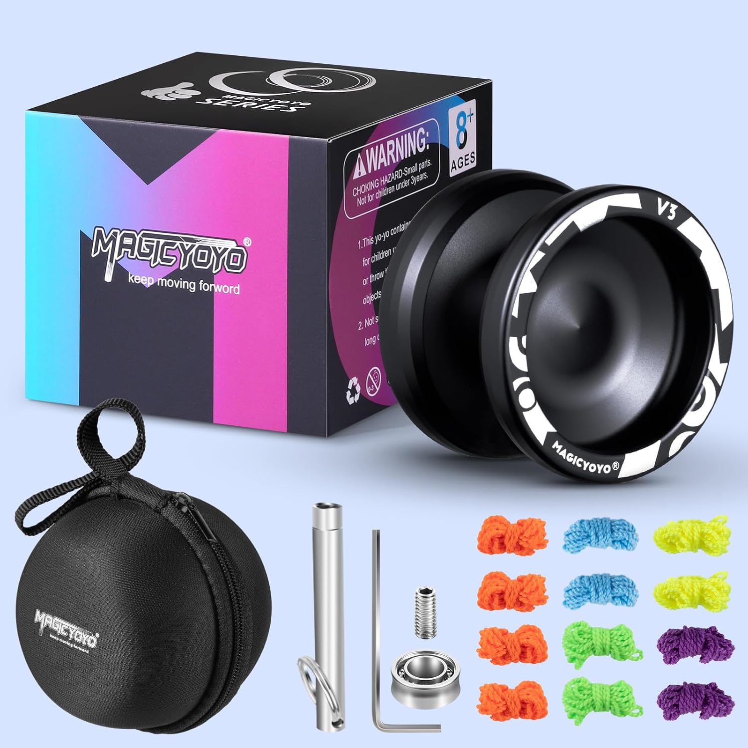 Thumbnail 6 de MAGICYOYO V3 Aluminum Yo-Yo, Responsive and Unresponsive, Black