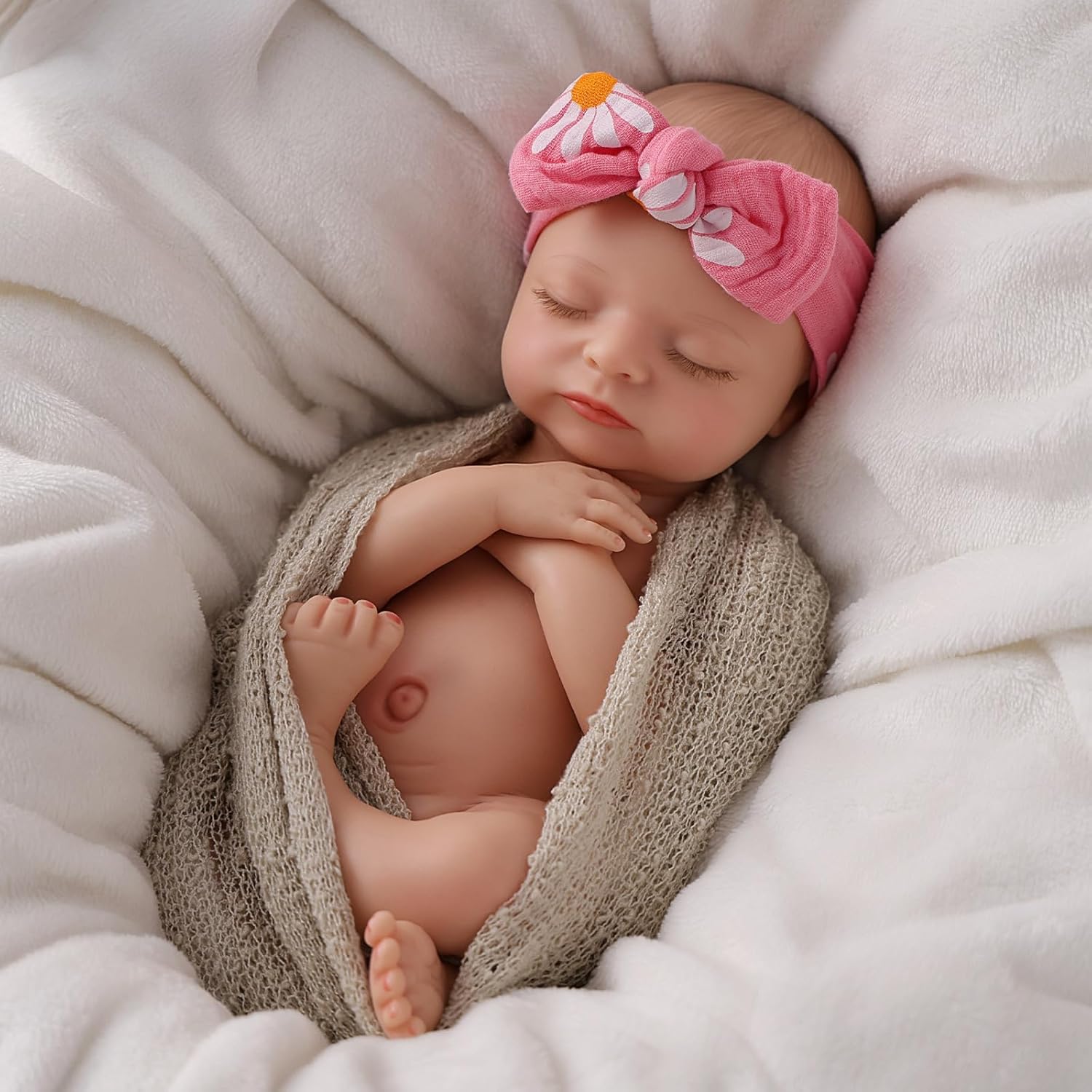Thumbnail 3 de BABESIDE 16 Inch Silicone Baby Doll – Full Body Reborn Baby with Realistic Features