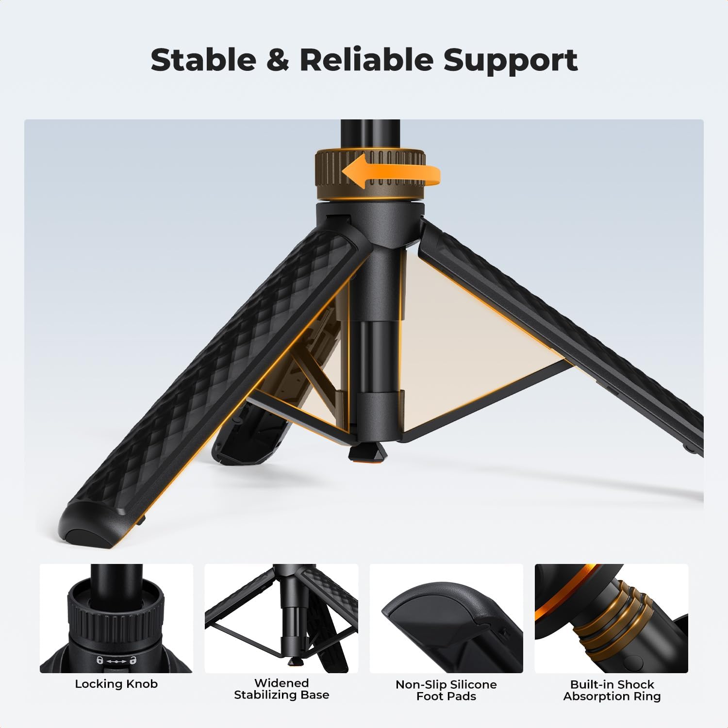 Thumbnail 2 de K&F CONCEPT MS71 Auto-Pop Open Selfie Stick: 3-in-1 Mini Tripod for Phones and Action Cameras
