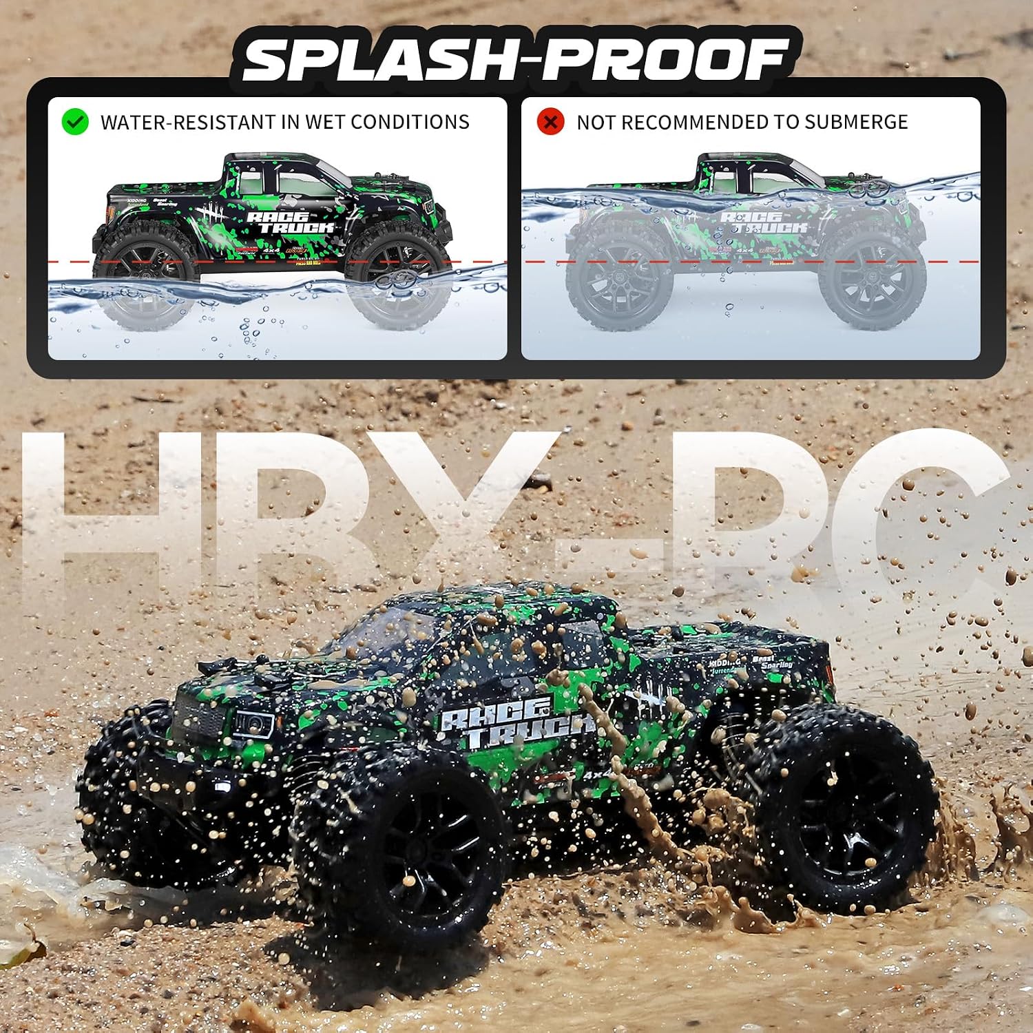 Thumbnail 6 de HAIBOXING 18859 1:18 4WD RC Truck, 36 KPH, 2.4GHz, Two Batteries