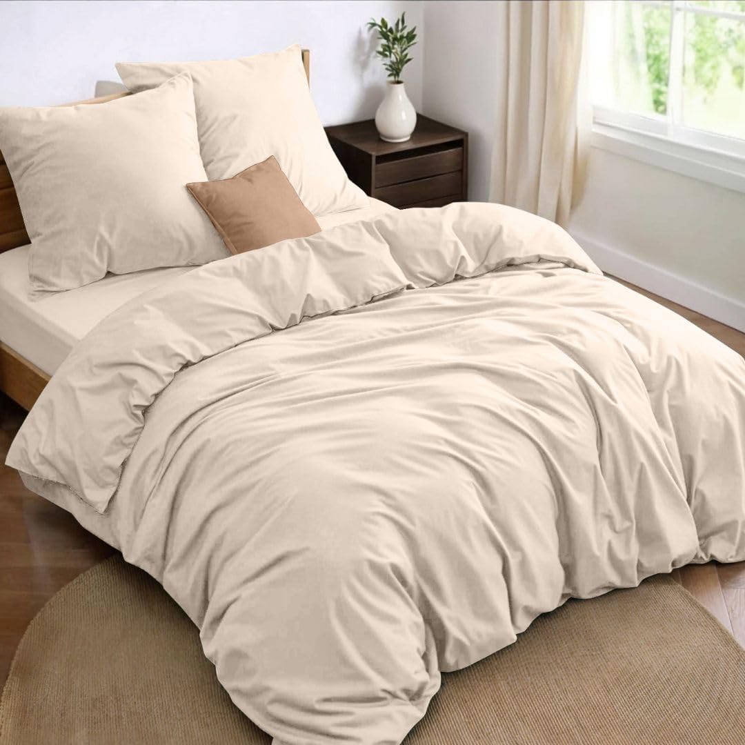 Detalle de Dreamzie Parure de Lit 160 x 200 – 4 Pièces en Microfibre 100 g/m², Oeko-Tex