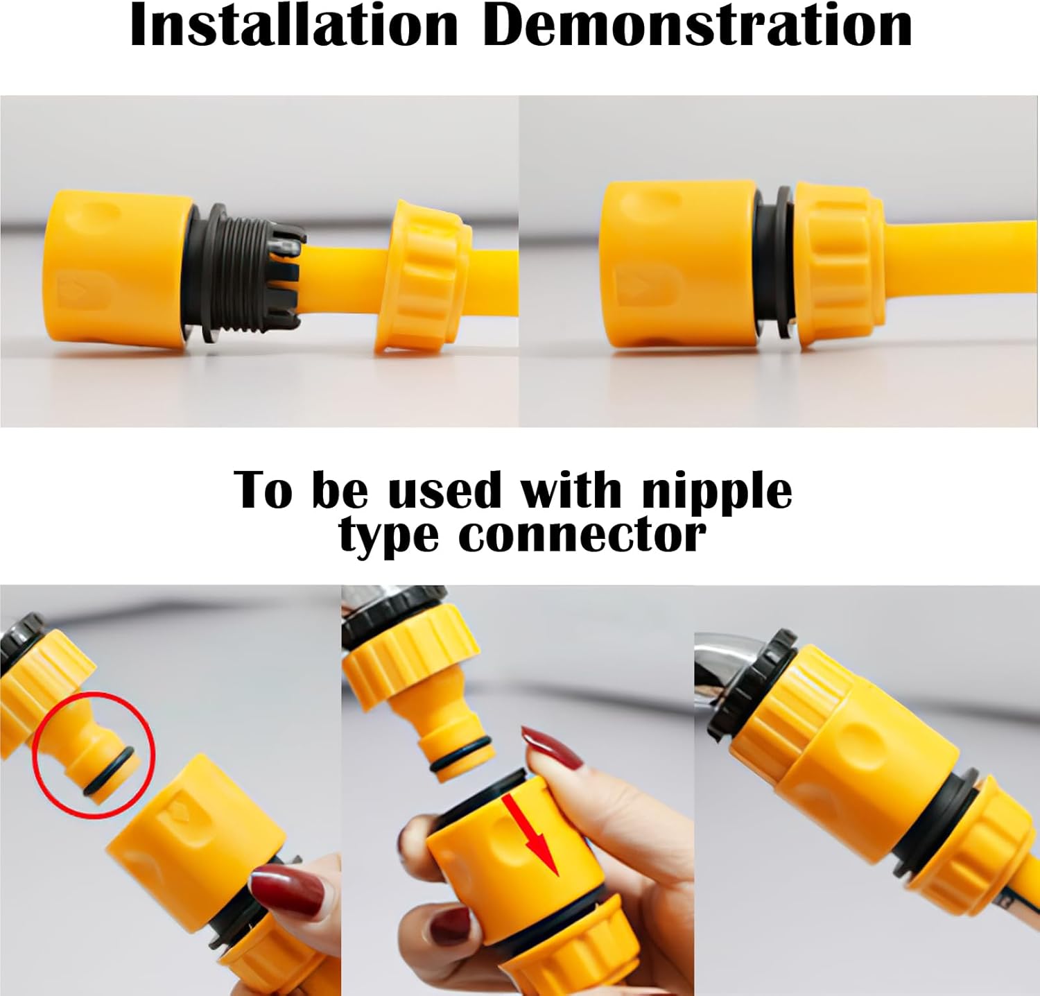 Thumbnail 1 de 27Pcs 2-in-1 Garden Hose Kit with Nozzle, Quick & Repair Connectors (1/2'' & 3/4'')