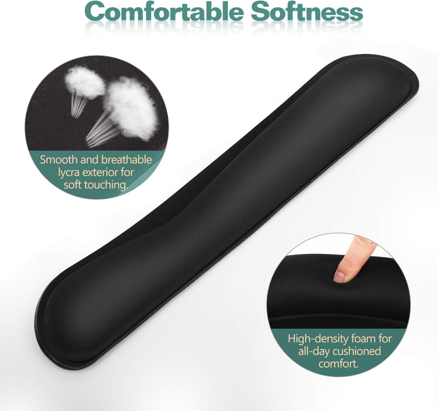 Detalle de Moko Keyboard and Mouse Wrist Rest Set, Memory Foam