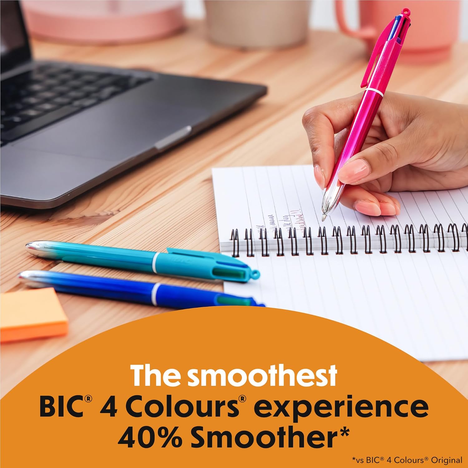 Thumbnail 4 de BIC 4 Colours Gradient Retractable Pens Pack 5