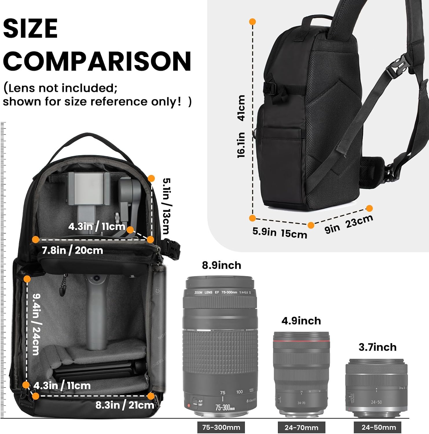 Detalle de TARION TR-S Bolsa bandolera 6,5L para cámara