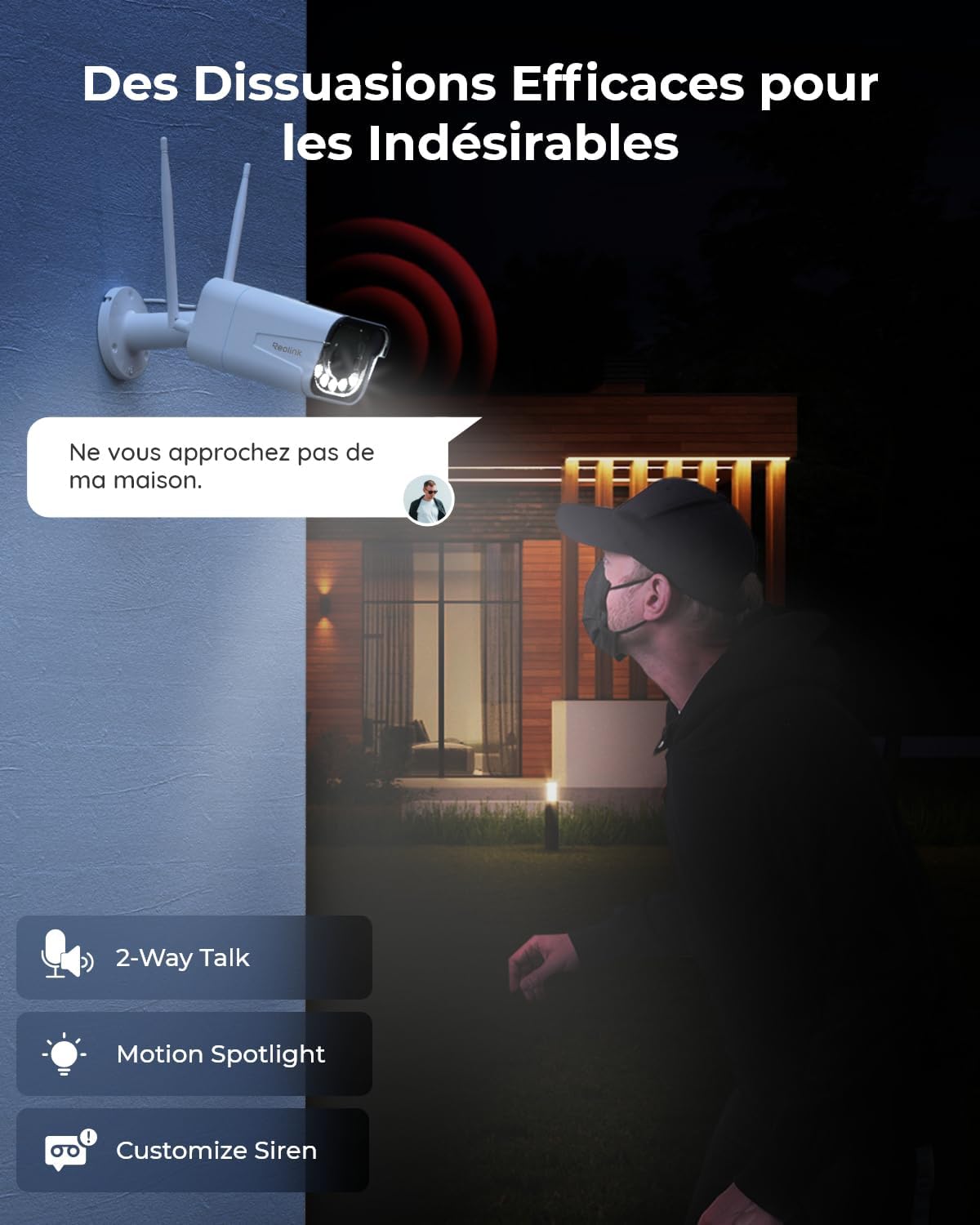 Detalle 1 de Reolink 4K Camera Surveillance WiFi Extérieure 🛡️?