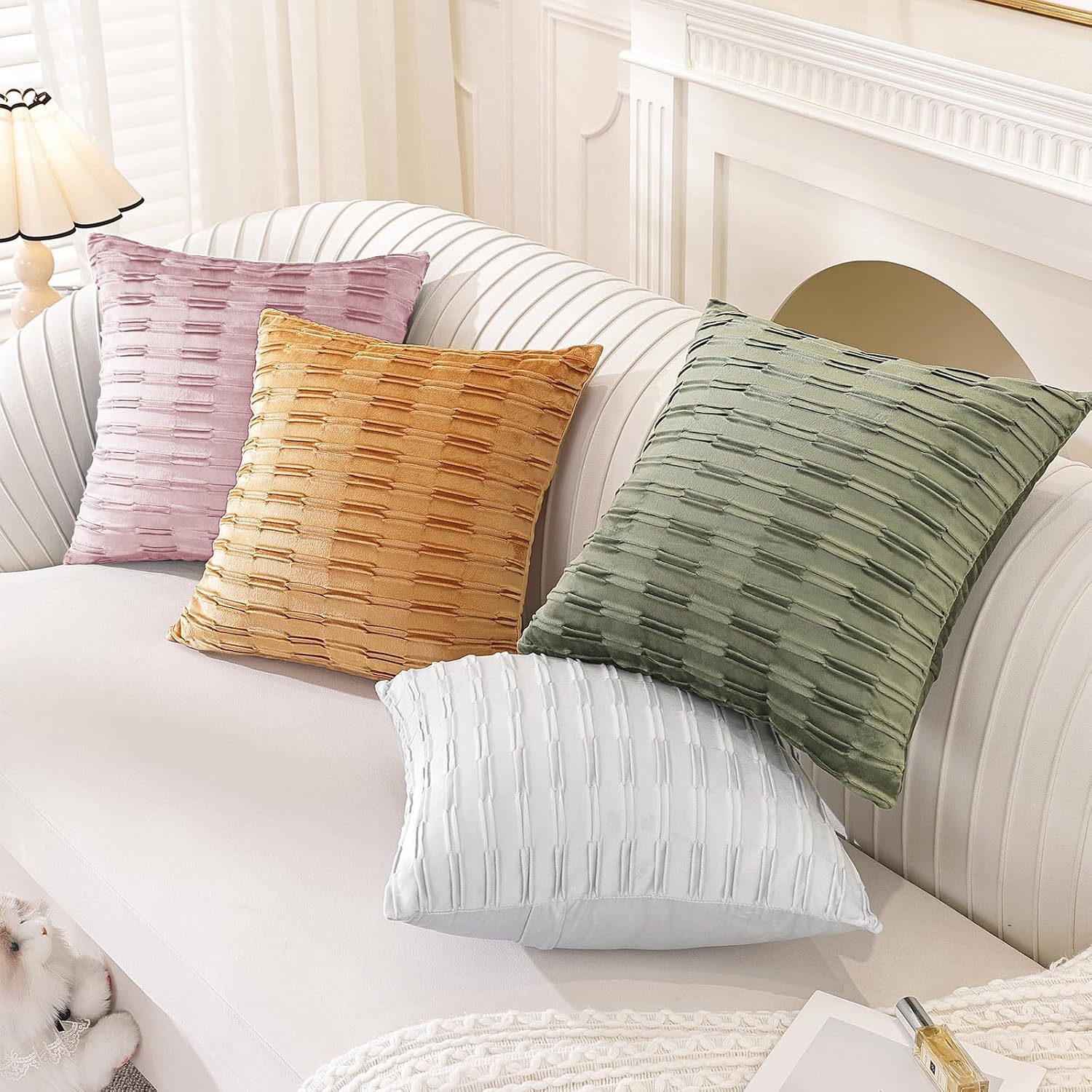 Thumbnail 5 de Ystyle Housse Coussin 40x40, Lot de 2 Velours avec fermeture invisible – 8 couleurs